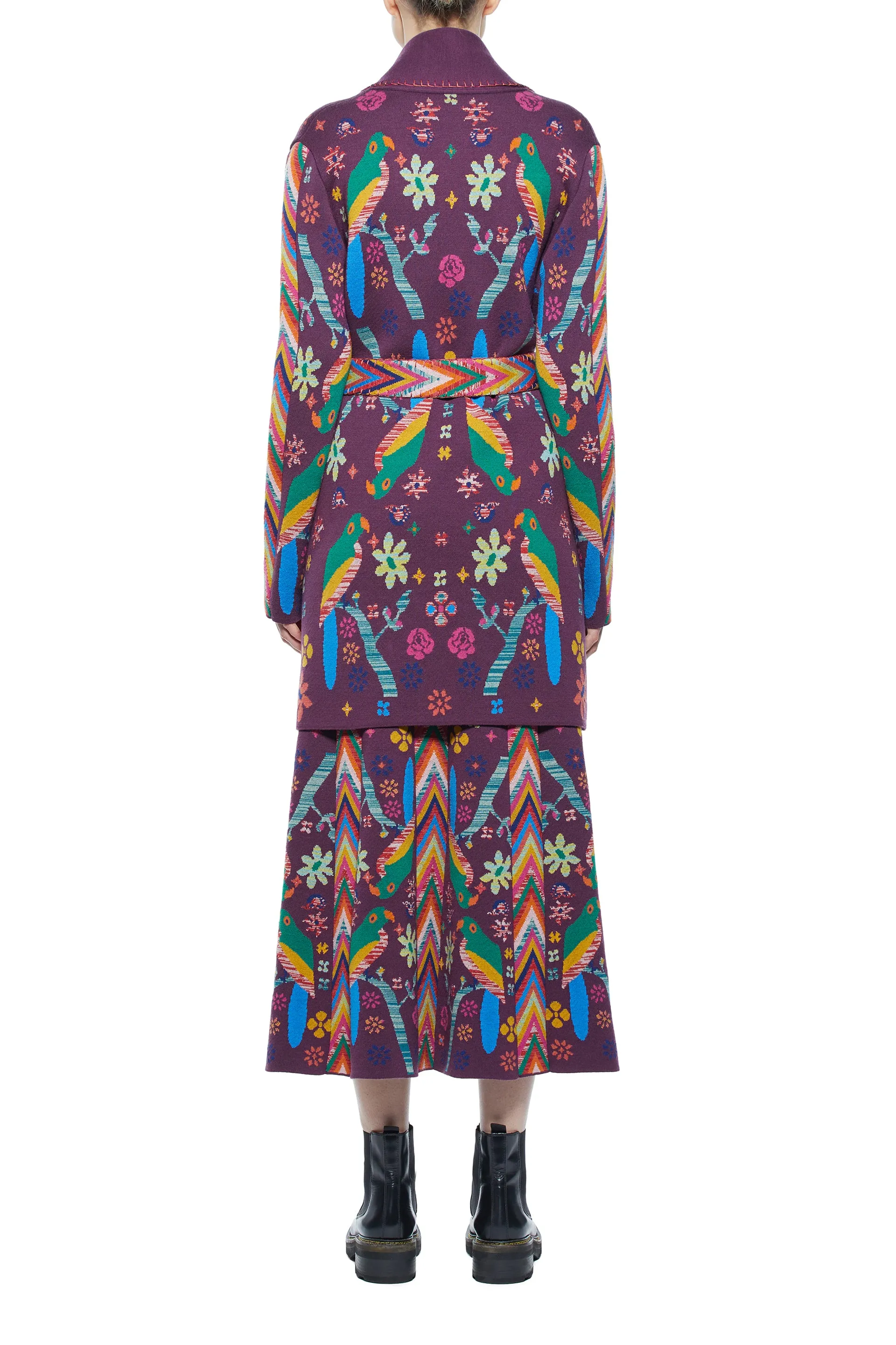 Margot Knit Cardigan in Multi Merino Wool