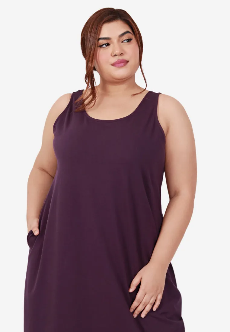 Marie Sleeveless Maxi Dress - Purple