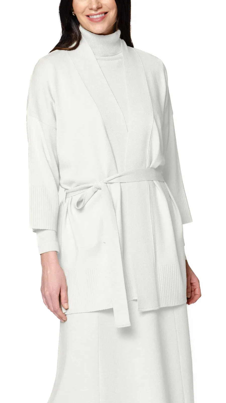 Martina Flat-Knit Vest - Winter White