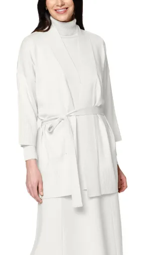 Martina Flat-Knit Vest - Winter White