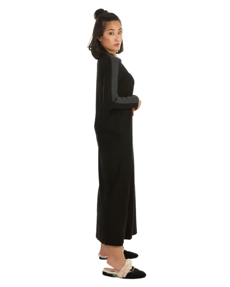 Me Moi Black Placket Cotton Nightgown