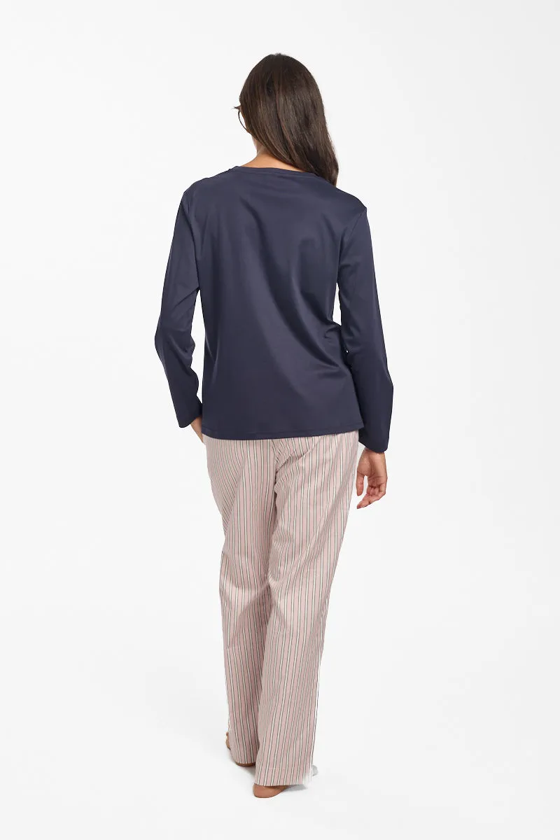 New Supima Cotton Crew Navy