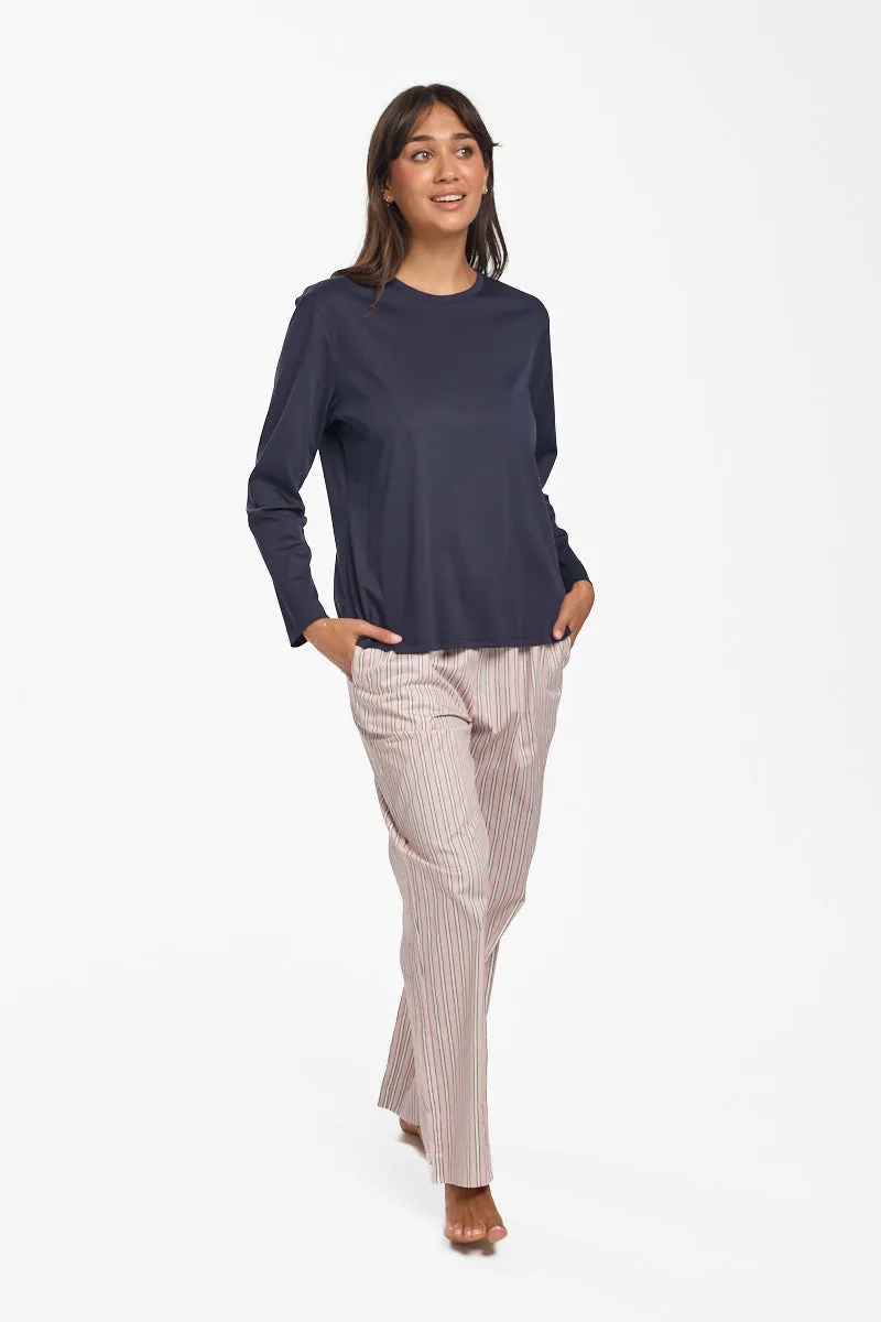 New Supima Cotton Crew Navy