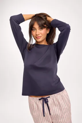 New Supima Cotton Crew Navy