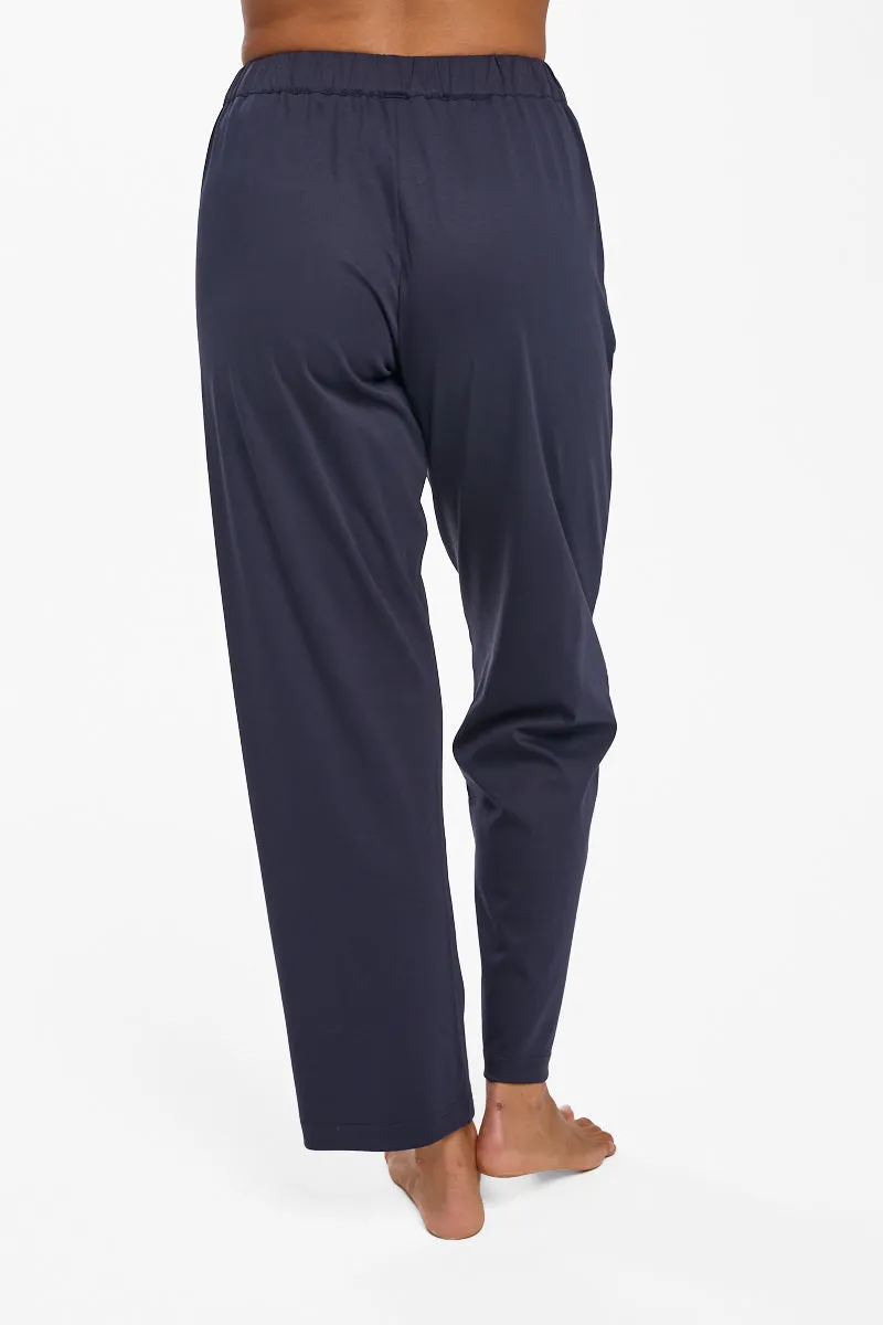 New Supima Cotton Piiped PJ Top Navy