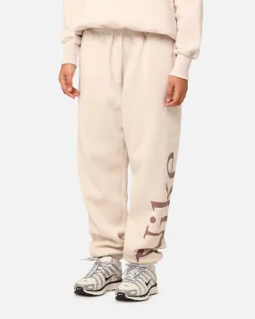 Nike Women's Sportswear Phoenix Fleece Oversized Logo Sweatpants Light Orewood Brown