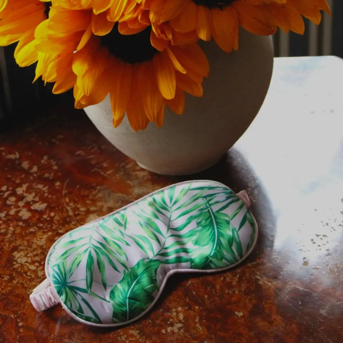 Palm Print Satin Sleep Mask