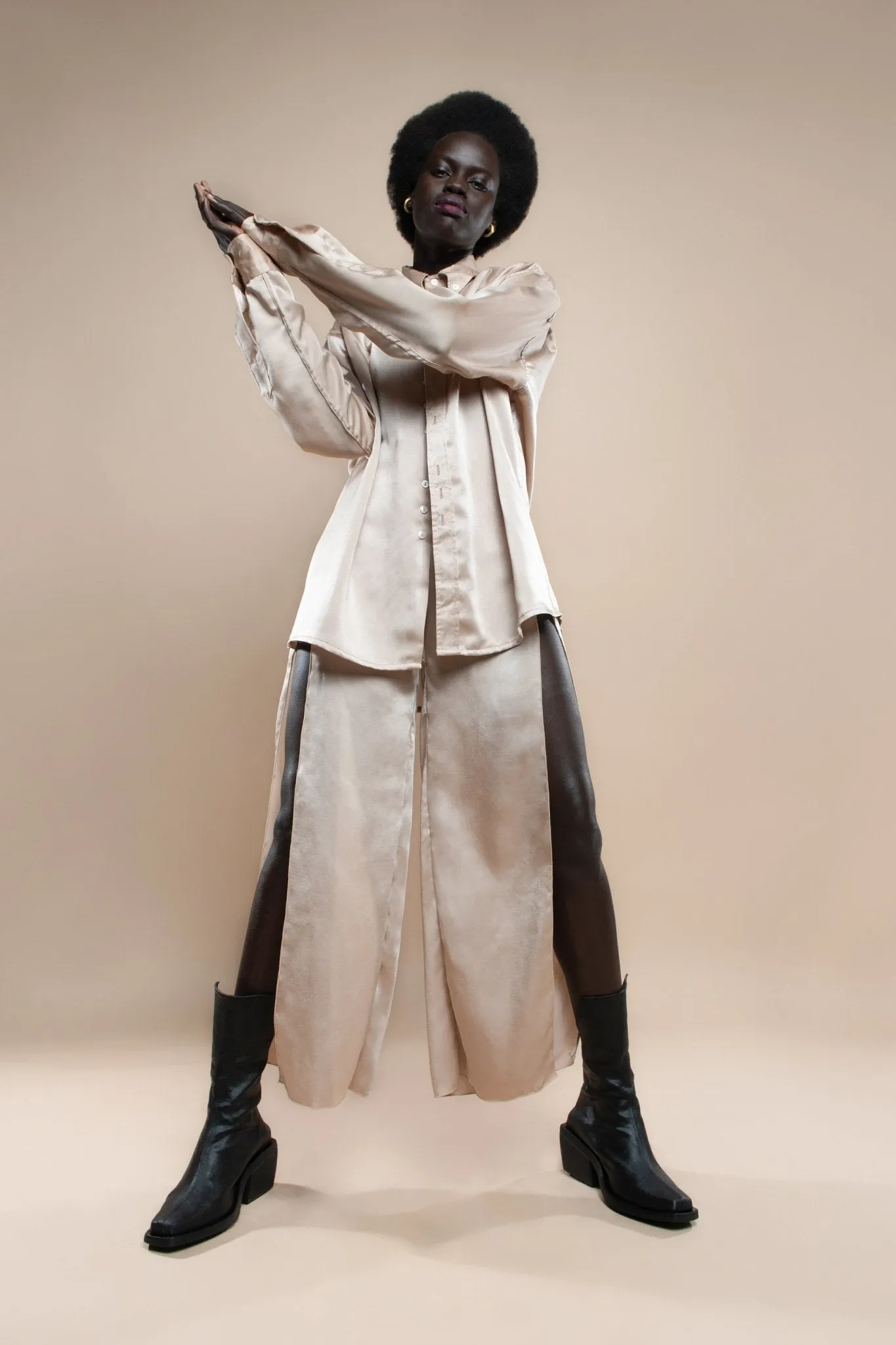 Pash Satin Oversized Shirt