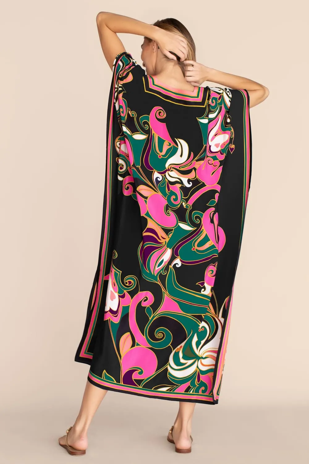 Plus Size V Neck Summer maxi Kaftan Dress