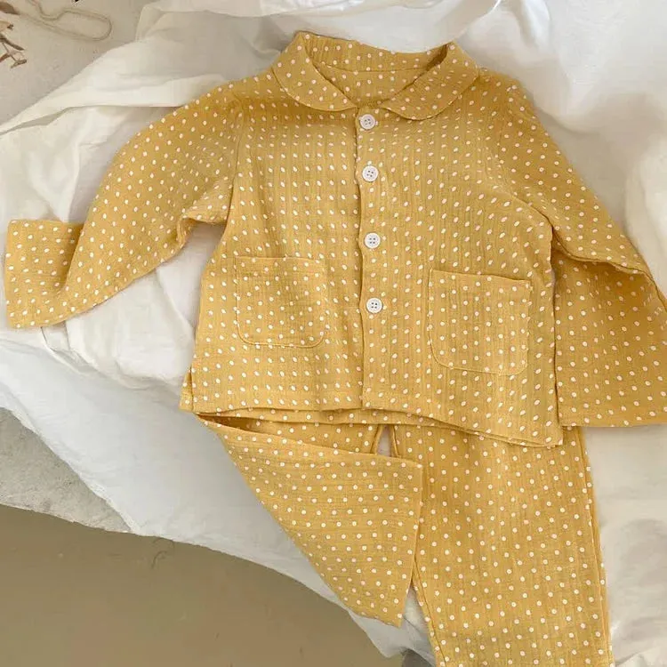 Polka-dot Button Up PJ Set