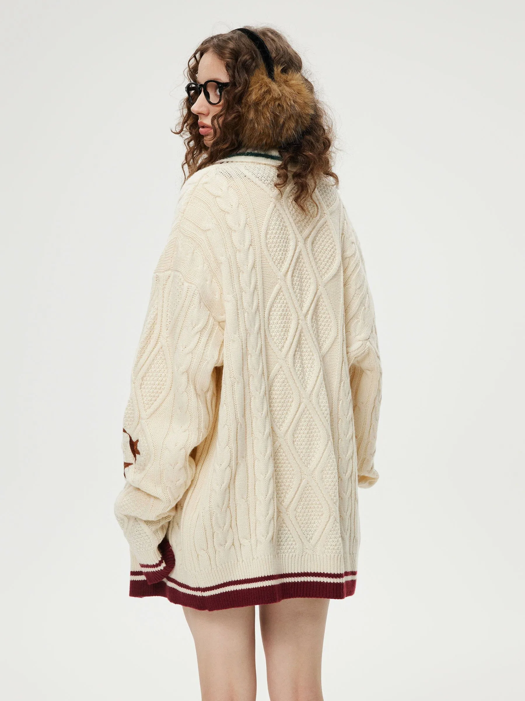 [Pre-Order]Aelfric Eden Color Blocking Star Cardigan