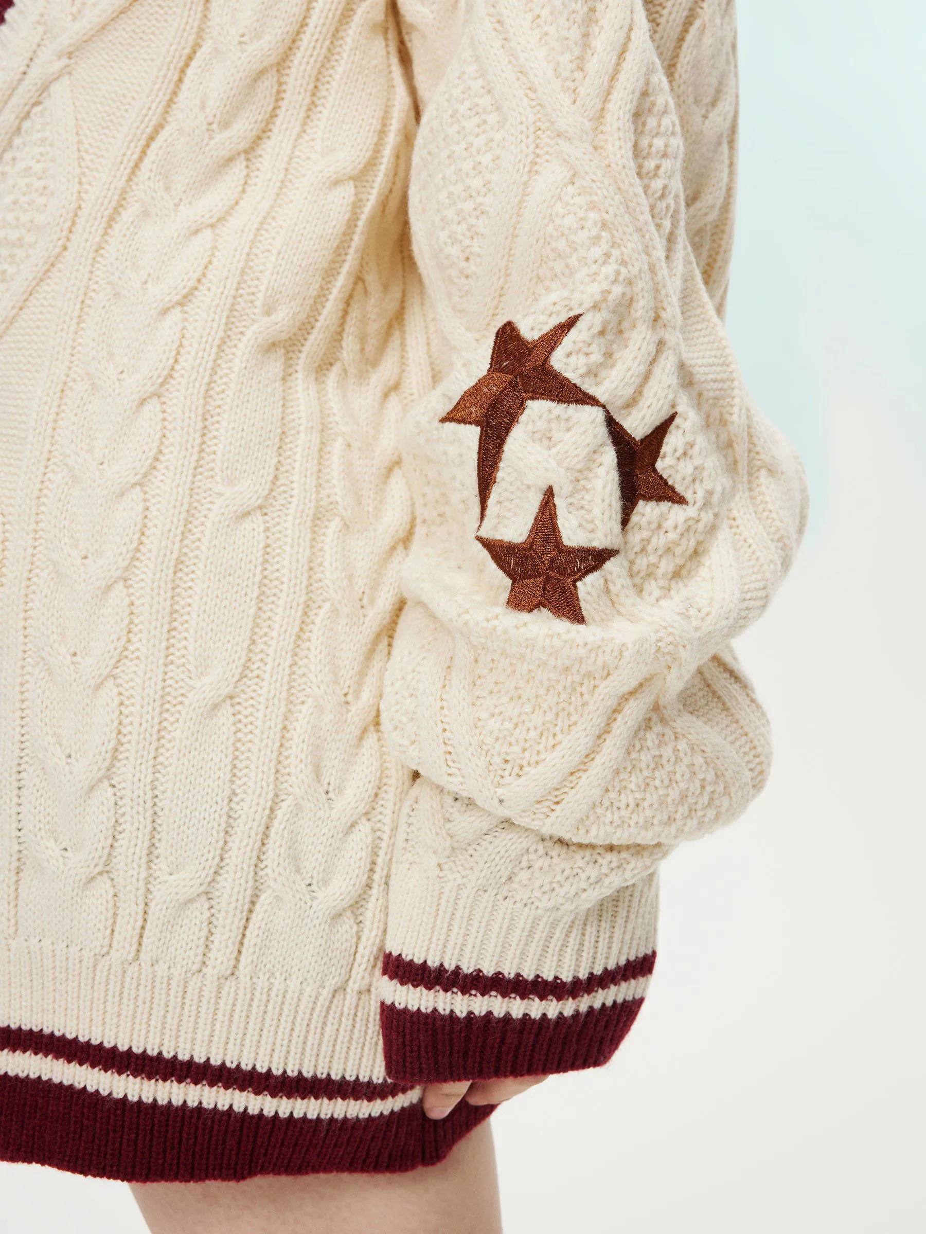 [Pre-Order]Aelfric Eden Color Blocking Star Cardigan
