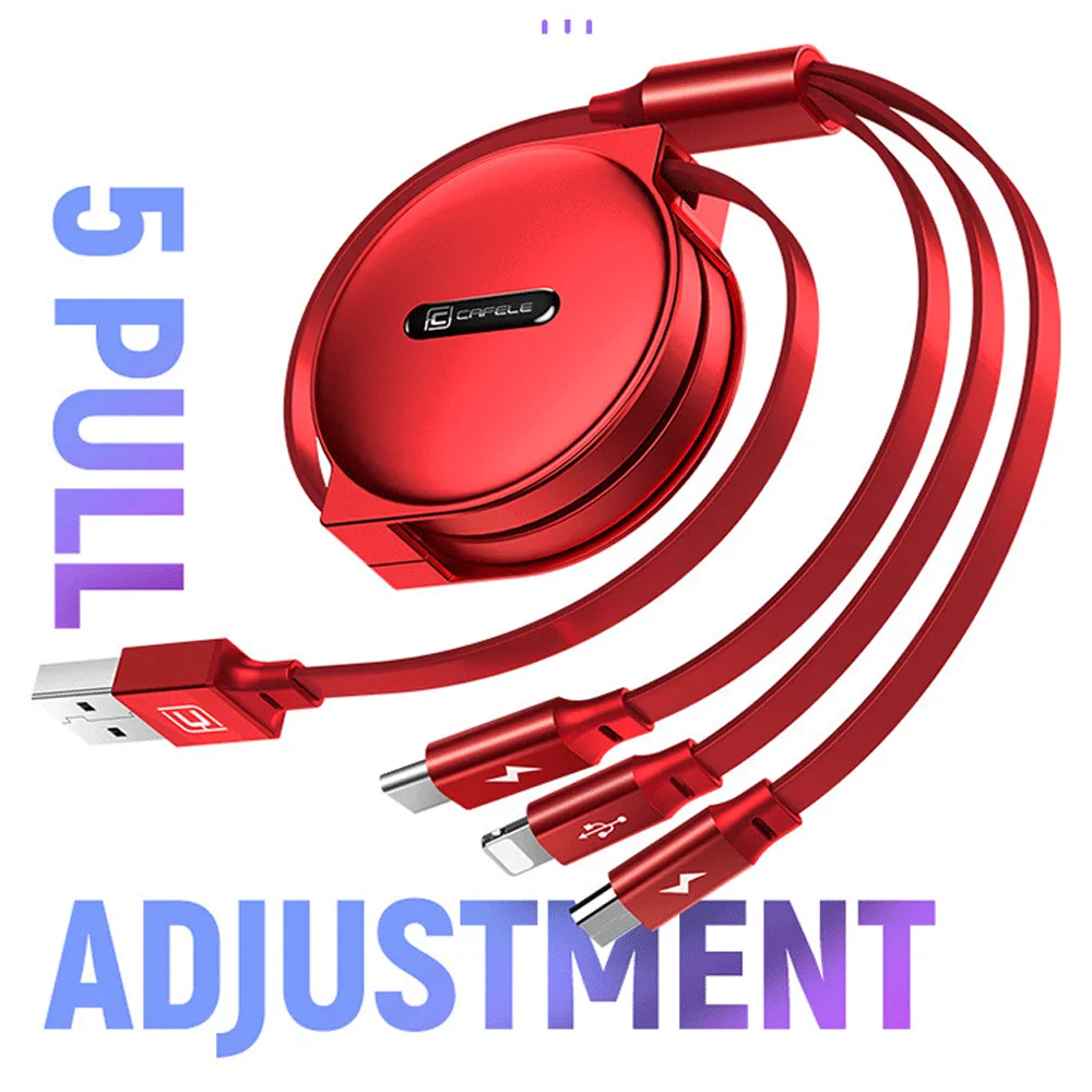 Retractable 3-in-1 Charging Cable