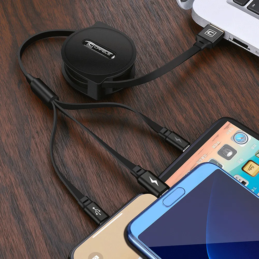 Retractable 3-in-1 Charging Cable