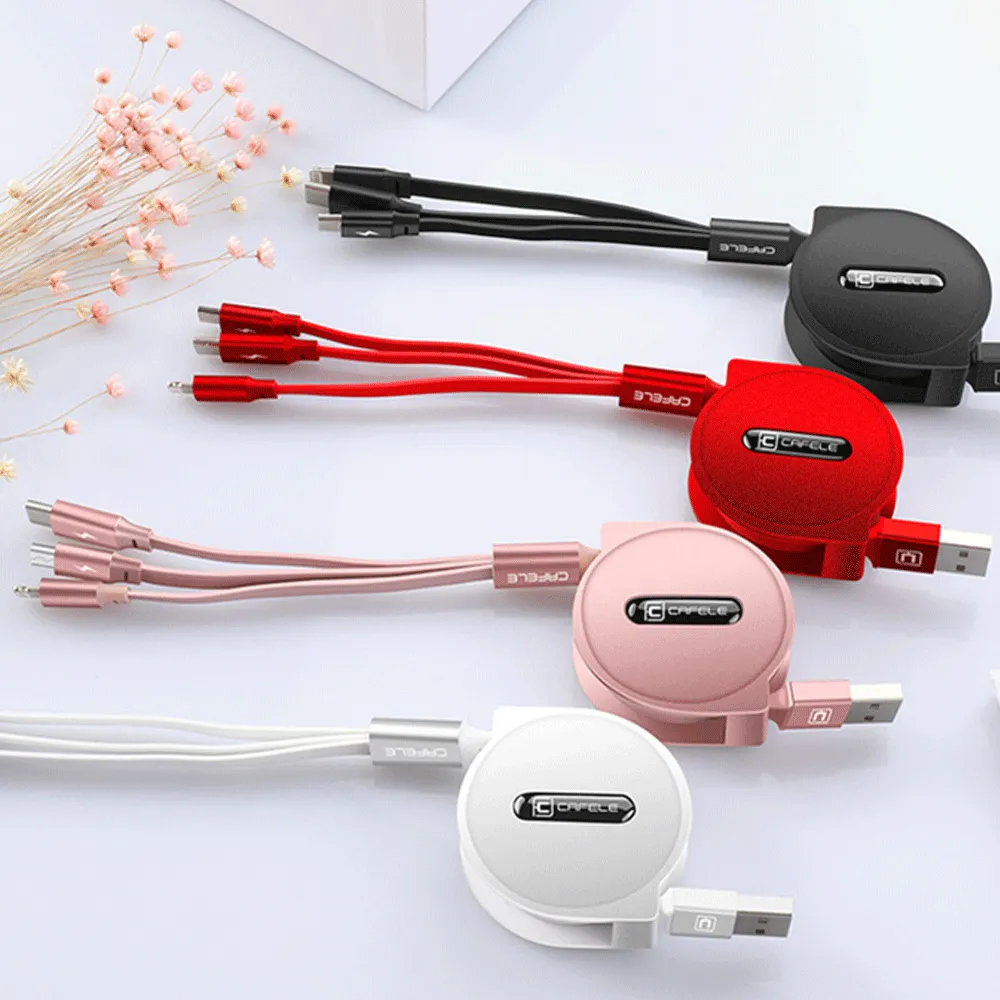 Retractable 3-in-1 Charging Cable