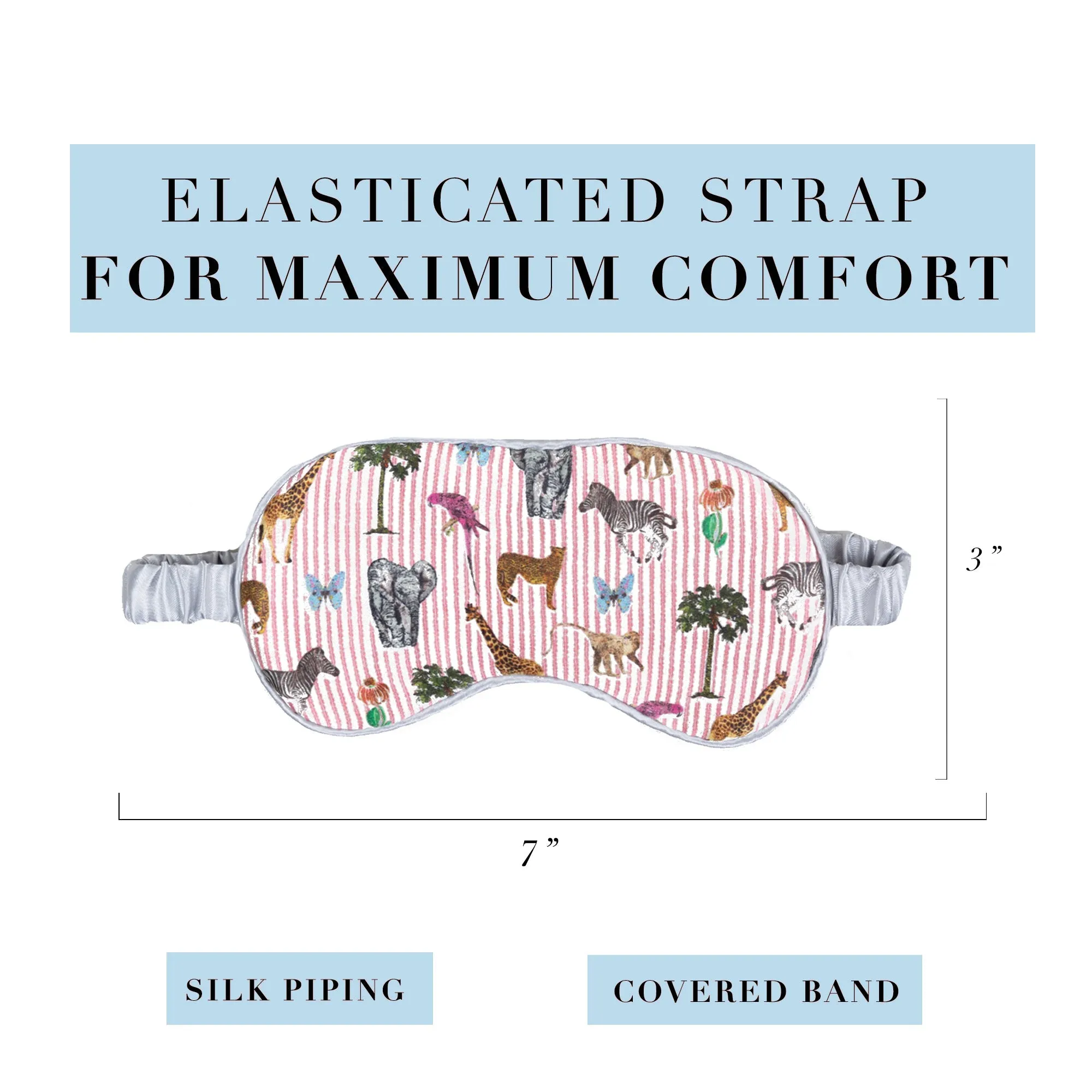 Silk Eye Mask for Kids / "Animals"