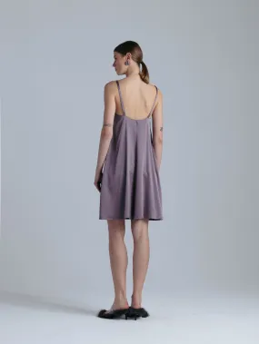 Silk Midi Dress 'Aphrodite' in Noble Purple