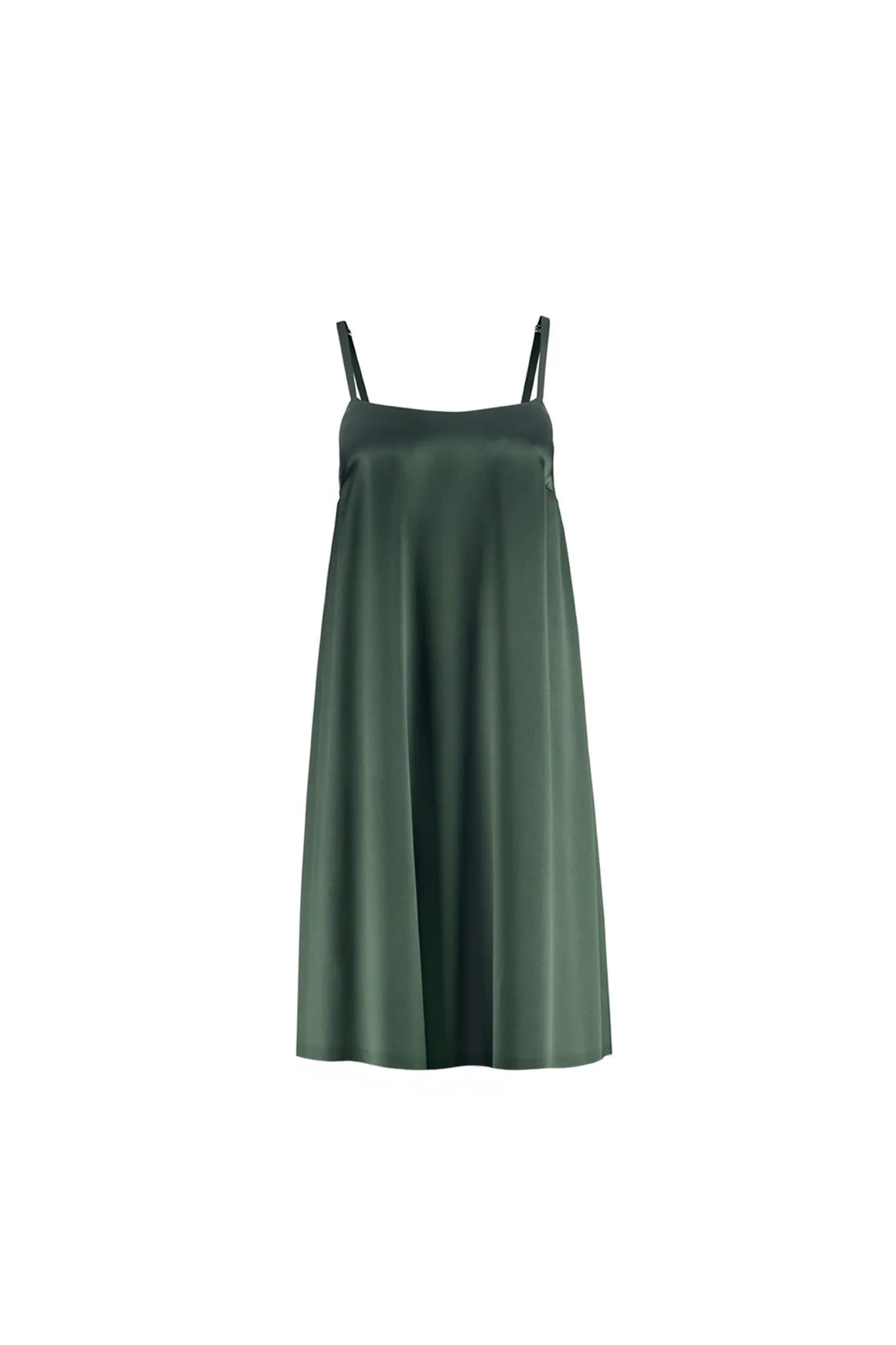 Silk Midi Dress 'Aphrodite' in Rich Green
