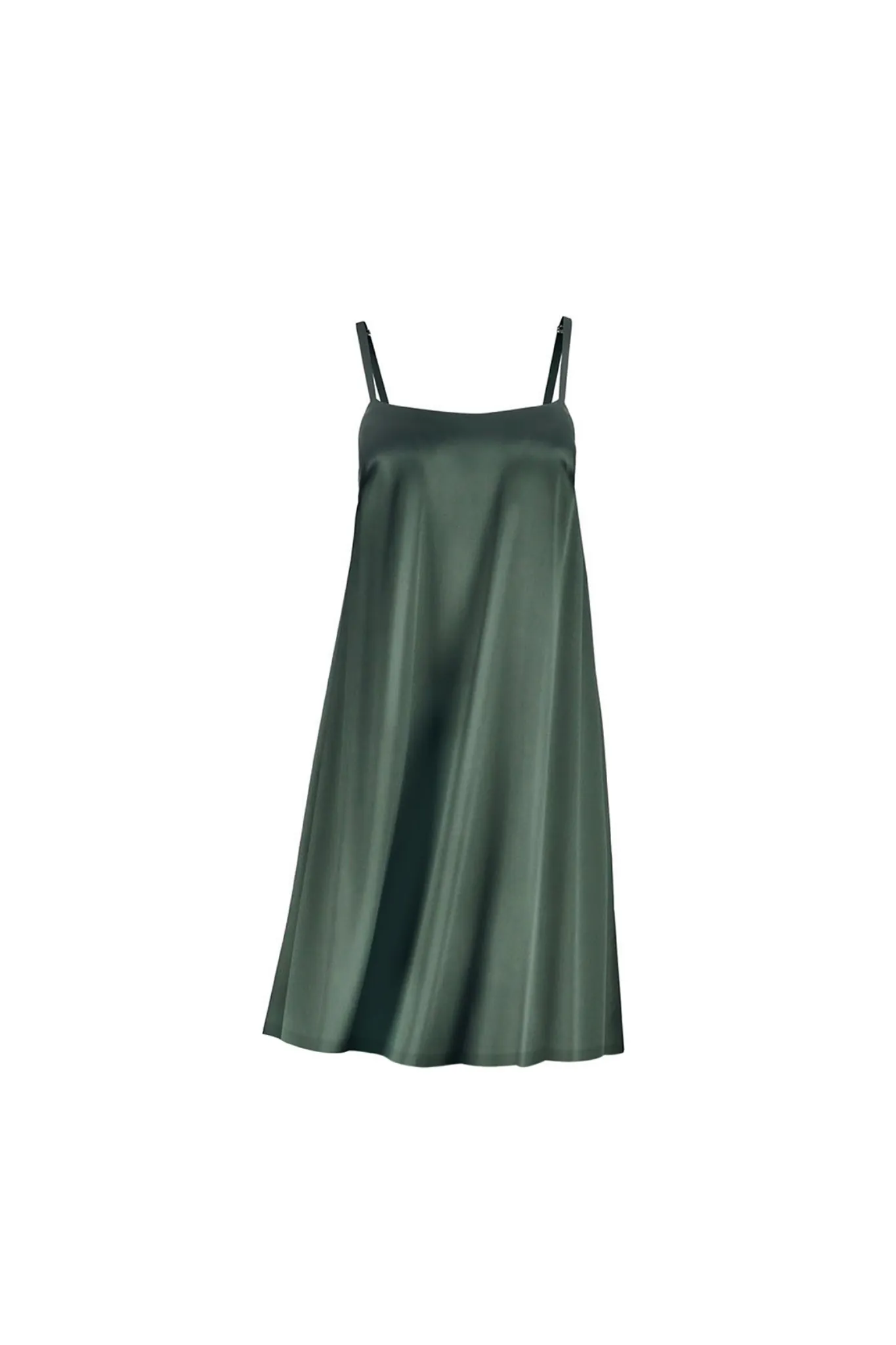 Silk Midi Dress 'Aphrodite' in Rich Green