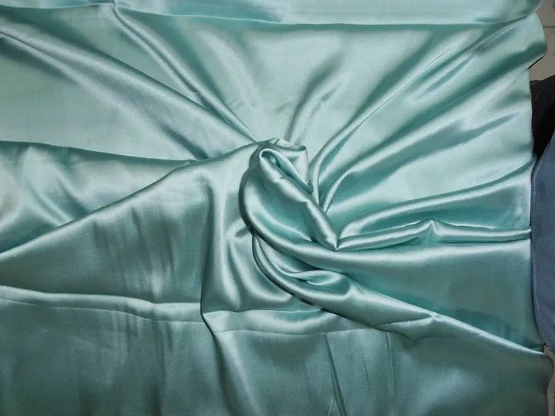 Silk satin with lycra/spandex 44&quot; wide~ pastel green