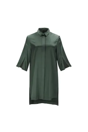 Silk Shirt 'Felicia' in Rich Green