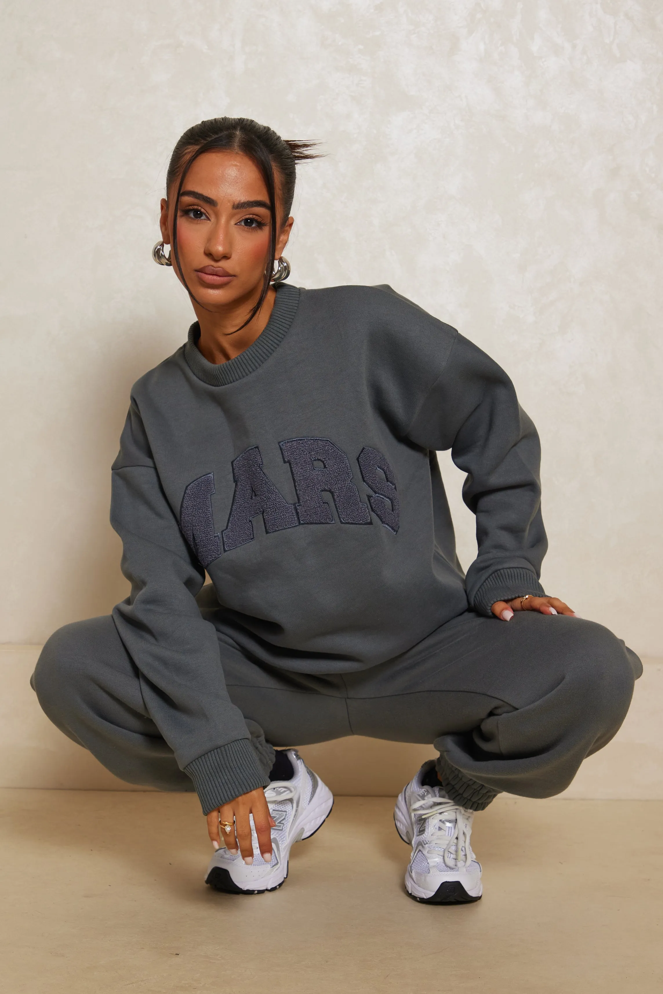 The Mars Varsity Sweatshirt - Charcoal