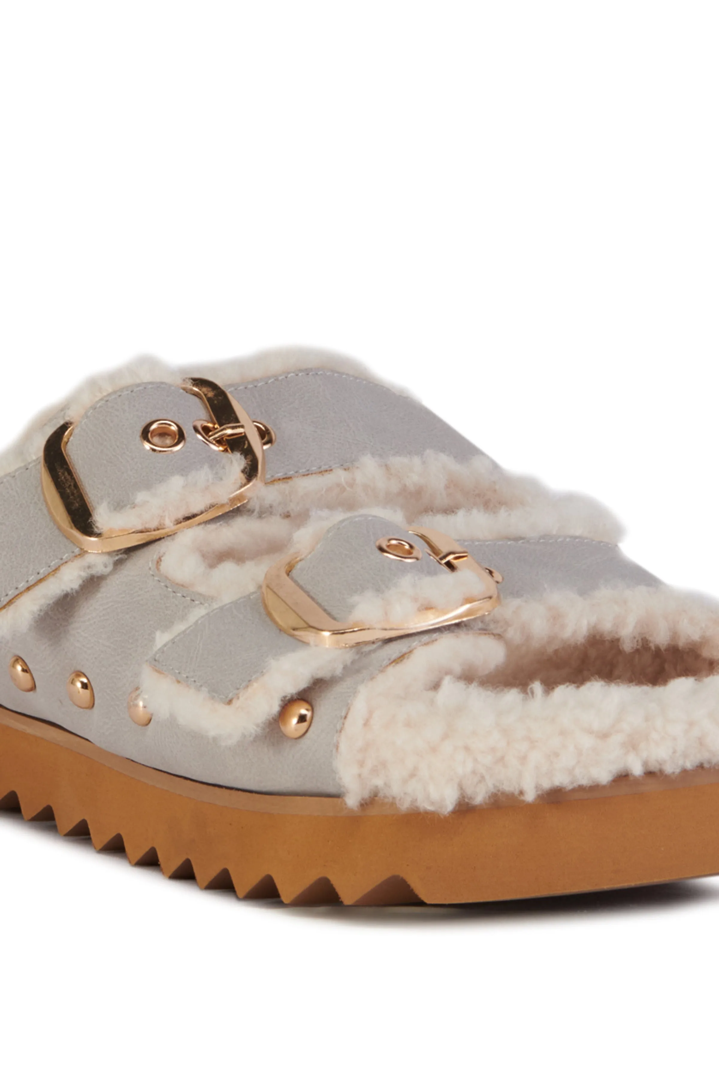 TRESOR-GRAY FLAT SLIPPER