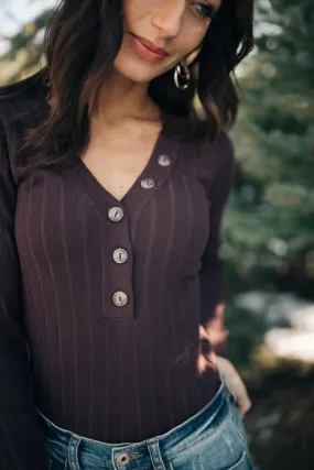 Vanessa Long Sleeve Top in Plum