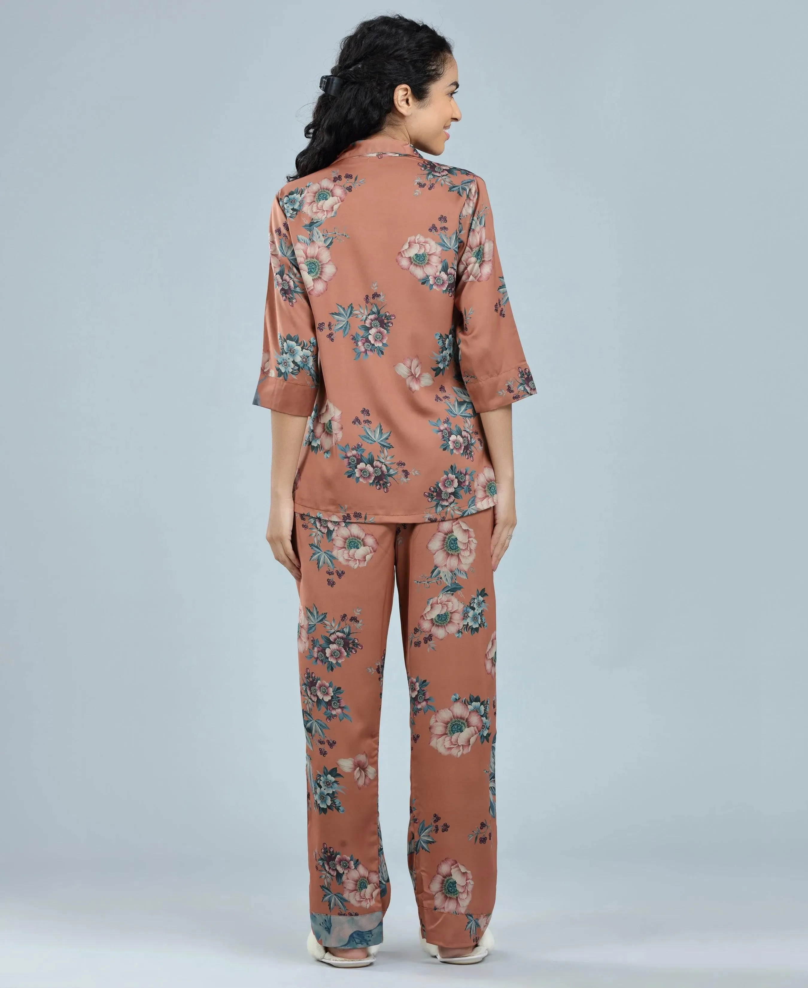 Velure Charming Relaxed Floral Print Night Suit