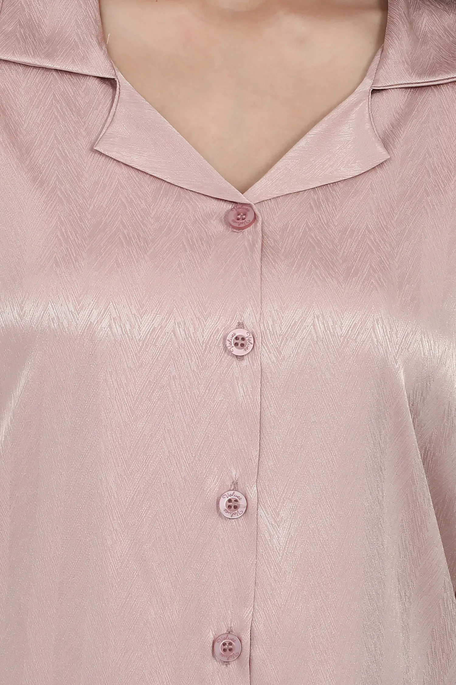 Velure Classic Shiny Satin Night Suit